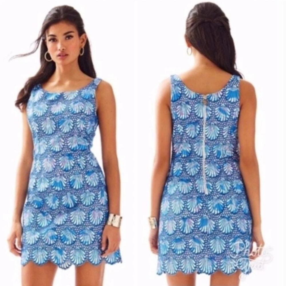 NWT Lilly Pulitzer Aralyn Shift Scallop Mini Dress Size 2